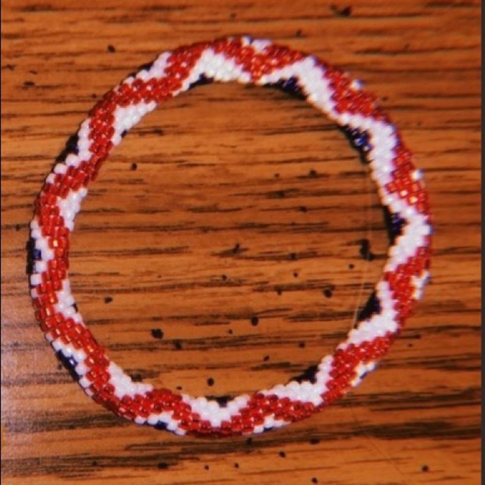 Sashka Co. red white and blue bracelet